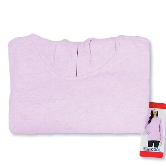 New! 32 Degrees Women's Kangaroo Pocket Lightweight Cotton Blend Pullover Hoodie - Picture 7 of 9